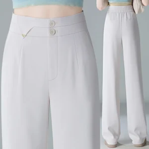 Women's Lightweight Ice Silk Wide Leg Pants