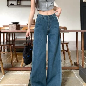 Women's High Waist Hollow-Out Split Jeans